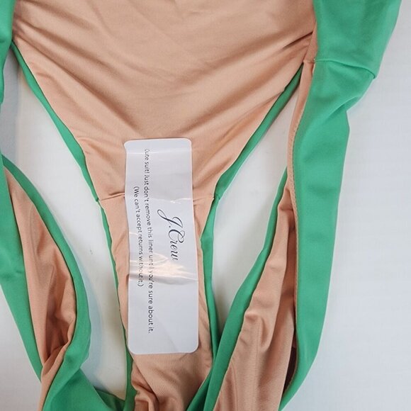 J Crew green  solid bikini bottoms sz XXL Beach Vacation Cruise wear - Picture 3 of 6